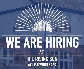 We're hiring at the Rising Sun! Image